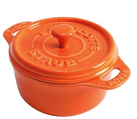 Staub 40511-085 Ceramic Round Mini Cocotte Orange/62-6351-38