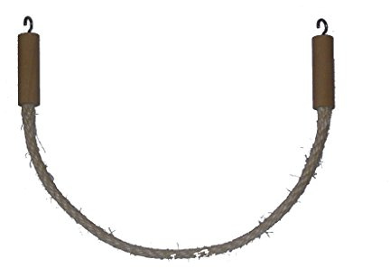 pipano Sitzseil 20-250 cm Sisal 8 mm für Vogelkäfig, Kletterseil, Kanarienvogel, Wellensittich, PSH228 (100 cm lang)