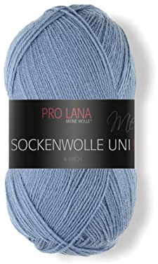 Pro Lana Sockenwolle Uni 4-fach 407 - hellblau