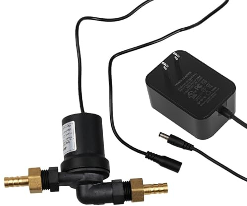 bayite BYT-7A014 DC 12V Solar Hot Water Heater Circulation Pump with DC Power Supply Adapter Low Noise 3M Head 8LPM 2.1GPM
