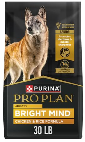 Purina Pro Plan Senior Dog Food With Probiotics for Dogs, Bright Mind 7+ Chicken & Rice Formula - 30 lb. Bag