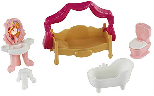 Theo Klein 5108 - Badezimmer-Set Princess Coralie mit Himmelbett 5-teilig, Spielzeug