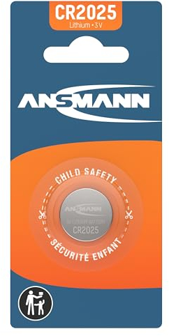 ANSMANN 5020142 CR2025 Coin Battery [Pack of 1] Lithium 3V Button Cell