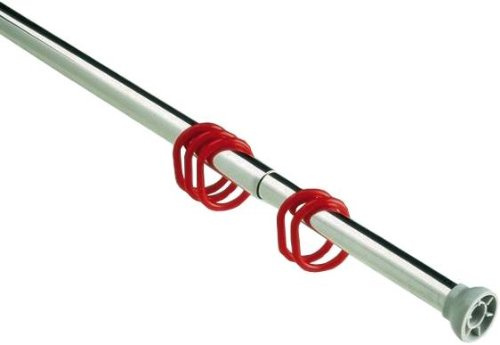 Spirella Teleskop Duschstange Duschvorhangstange, Teleskopstange Magic Verstellbereich 75-125 cm, Ø21mm, Edelstahl - zum kleben oder bohren