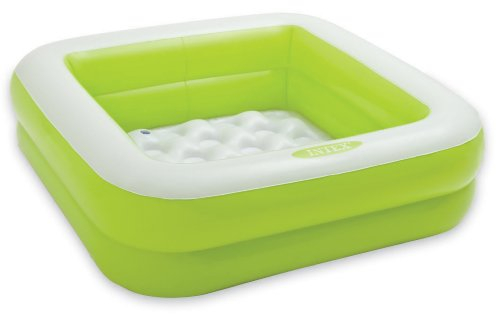 Intex Spielkiste, Swimming Pool, aufblasbar, quadratisch, für Babys und Kleinkinder, 57100, 57100, Grün 57100
