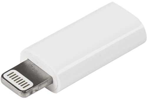 StarTech.com USBUBLTADPW - Adaptador de Conector Lightning de 8 Pines a Micro USB para Apple iPhone/iPod/iPad, Blanco