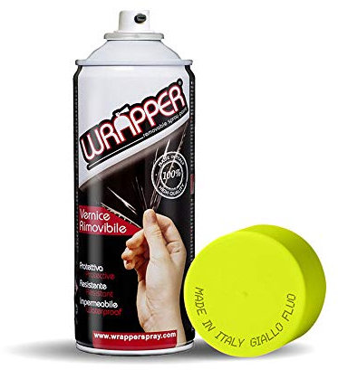 Wrapper Farbspray, abnehmbar, Neongelb