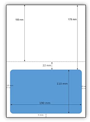 1000 Feuilles avec étiquette expédition intégrée pour Colissimo et Chronopost 110 x 190 mm ref univers graphique ugc003