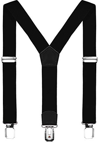 DonDon Bretelle bambino nere 2 cm fini e regolabili, altezza 80 - 110 cm, 1 - 5 anni