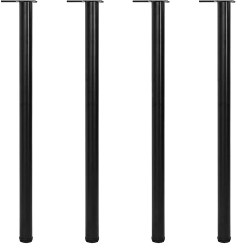 vidaXL 4 höhenverstellbare Tischbeine Schwarz 1100 mm