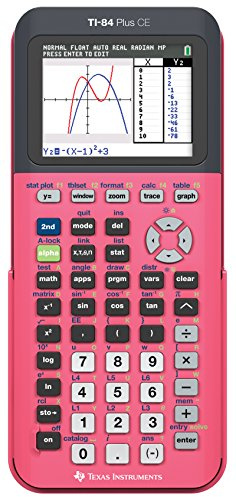 Texas Instruments TI-84 Plus CE Color Graphing Calculator, Coral