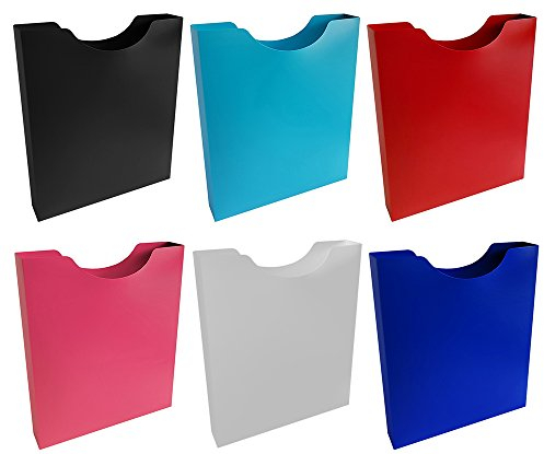 Stylex Heftbox A4+ 6 Stück farbig sortiert zur Aufbewahrung von Heften Blöcken Schnellhefter im Schulranzen