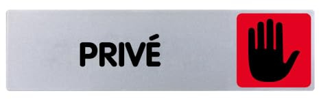 Plaquette de porte Privé - couleur 170x45mm - 4033402