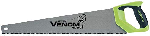 Draper Venom 82196 - Sega a mano per legno con doppia messa a terra, 550 mm, 8PPI - Lunghezza lama 55 cm - 82196 - Sega a mano fai da te per la lavorazione del legno, verde