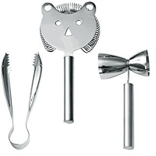 WMF Faces Bar Set 3-teilig (Sieb, Eiszange, Barmessung)