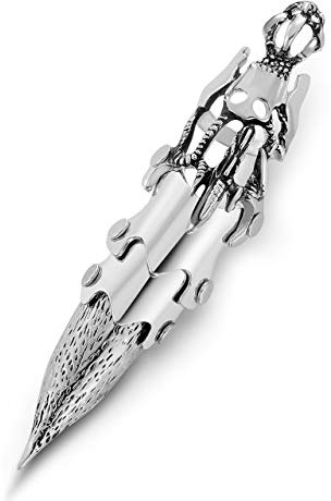 PiercingJ Men's Knuckle Joint Full Finger Double Ring Punk Rock Gothic Hinged Activity Rings Halloween Cosplay Costume Accessories Jewelry