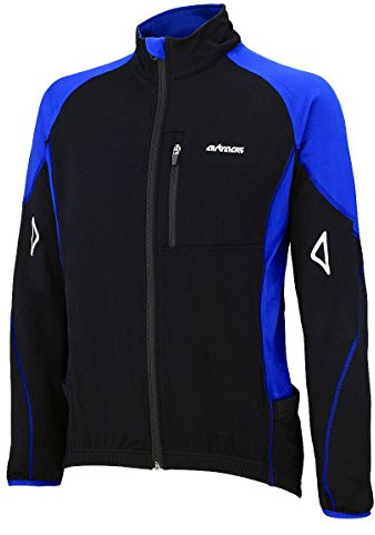 Airtracks Herren Winter Fahrradtrikot Langarm Pro-T Thermo Funktions Radtrikot Warm Fleece Reflektoren Full Zip