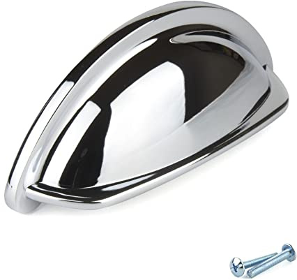 M4TEC Muschelgriff Schalengriff Möbelgriff Schubladengriff Schlafzimmer Küchenschrank Chrome. G4 Serie: 76 mm BA