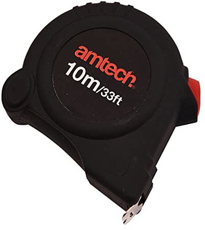 Am-Tech - Metro a nastro autobloccante, 10 m x 25 mm