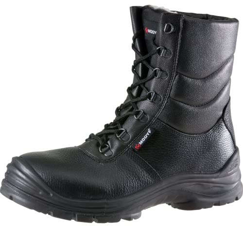 WÜRTH MODYF Winter Sicherheitsstiefel S3 SRC AS Baustiefel in schwarz - Arbeitsschuhe für Herren und Damen - mit Metallelementen & wasserabweisend - in der Größe 43