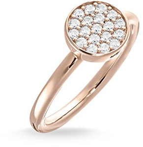 THOMAS SABO Damen-Ring 925 Sterling Silber 750 rosegold vergoldet Zirkonia weiß Gr. 56 (17.8) TR2050-416-14-56