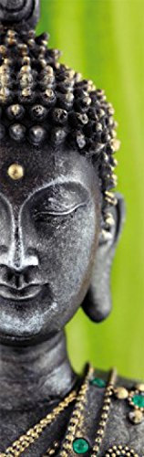 1art1 Budismo Estatua De Buda, Verde, 1 Parte Fotomural Autoadhesivo 240x75 cm