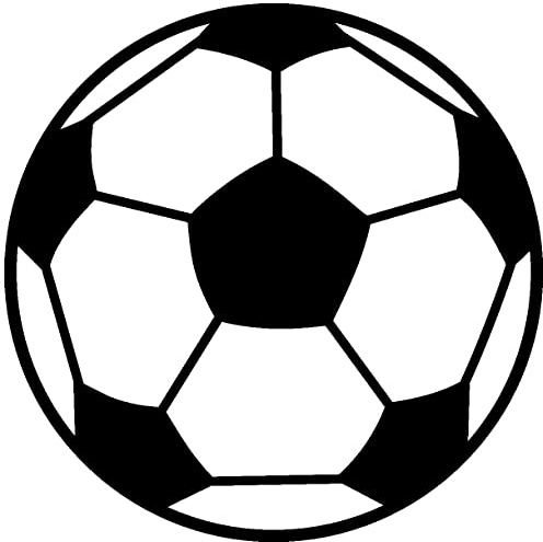 Samunshi® Wandtattoo Fußball Wandaufkleber Fussball 30 x 30cm schwarz