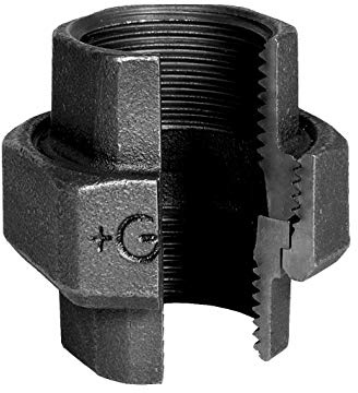 Georg Fischer +GF+ Temperguss Fitting, Schwarz, NR. 330, 3/4 U1, Verschraubung Flachd. I/I