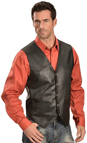 Scully Men's Lambskin Snap Front Vest - 507-144 X-