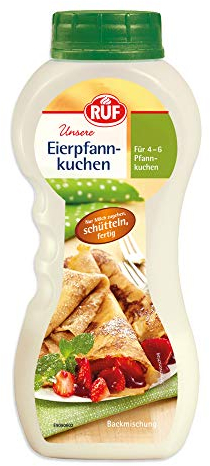 RUF Pfannkuchen Shaker, Pfannkuchenteig-Grundmischung für 4-6 goldbraune Eierpfannkuchen, schnell gemacht, nur Milch zugeben, schütteln, fertig, 1x200g