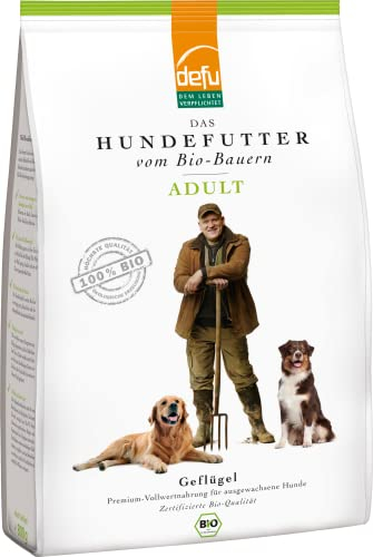 defu Hundefutter | 1 x 800 g | Adult Bio Geflügel | Premium Bio Trockenfutter für ausgewachsene Hunde