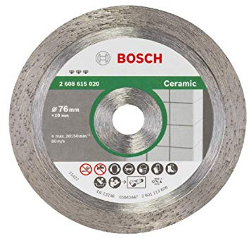 Bosch Professional Diamanttrennscheibe Best for Ceramic (für Keramik, Ø 76 mm, Bohrungs-Ø: 10 mm, Zubehör Winkelschleifer)