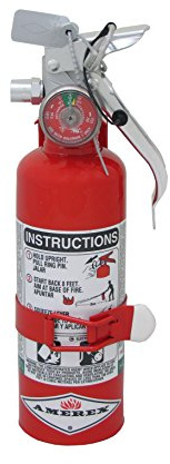 Amerex A384T, 1.4lb Halotron I Class B C Fire Extinguisher