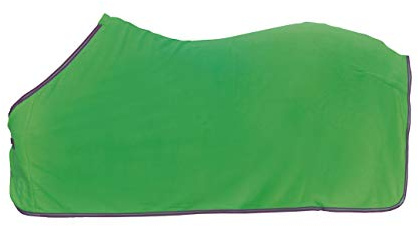 HKM Abschwitzdecke -Alaska-grün/violett,Rückenlänge 95 cm
