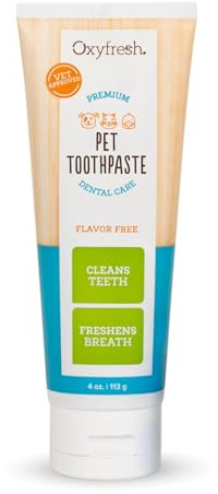 Oxyfresh Dentifricio per cani e gatti, formula professionale, alito fresco e denti e gengive sani per cani e gatti, ad azione rapida, per la cura dentale degli animali domestici, pulisce i denti
