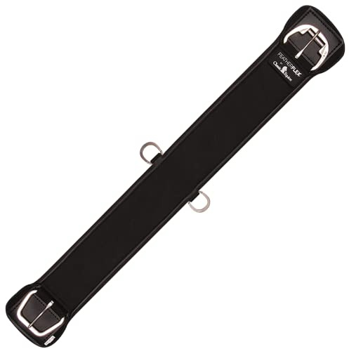 Classic Equine Feather Flex Straight Cinch, Color: Black, Size: 28 (FFSCBK28)