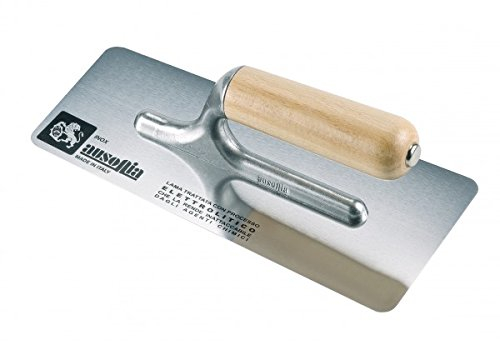 AUSONIA - 42173 GLÄTTEKELLE AUS Edelstahl, TRAPEZFÖRMIG MIT ABGERUNDETEN Kanten 27X11, IDEAL ZUM POLIEREN VON MARMORHALTIGEM Material ODER VENEZIANISCHEM Stuck