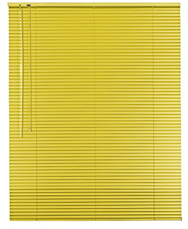 Original Easy-Shadow Aluminium Jalousie Jalousette Breite 100 x 240 cm Höhe in Farbe gelb - Bedienseite links - Fensterjalousie Jalousien Alu-Jalousien Alu-Jalousetten Fenster Rollo Lamellenbreite 25 mm Lamellen / Maßanfertigung
