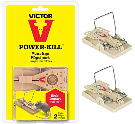 Victor Mausefalle Power Kill (2er Pack) - Starke, Wiederverwendbare Schlagfallen für Schnelle & Humane Bekämpfung von Mäusen - Mod. M142S