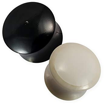 Fly Style Horn, Knochen oder Acryl Ohr Tunnel - Flesh Plug - Ohr Piercings- Ohrschmuck für Gedehnte Ohrlöcher, Grösse:20 mm, Materialart:Knochen (weiß)