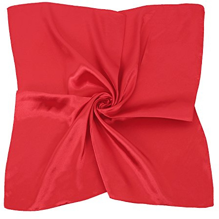 PB-SOAR Einfarbiger Schal Bandana Halstuch Kopftuch Nickituch, 13 Farben auswählbar (Rot)