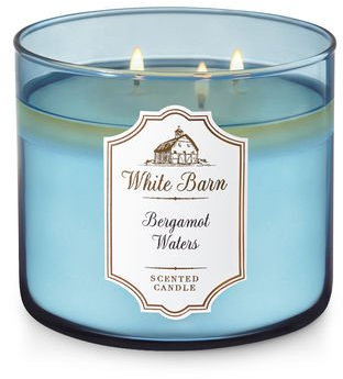 Bath & Body Works 3 mechas vela en aguas de bergamota
