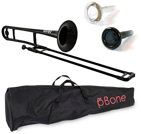 pBone Kunststoff Posaune schwarz mit Tasche und Mundstück
