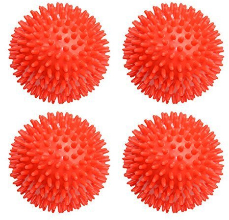 Enjoy Fit Igelball Fitness Massageball Noppenball 9cm 4er Set - rot