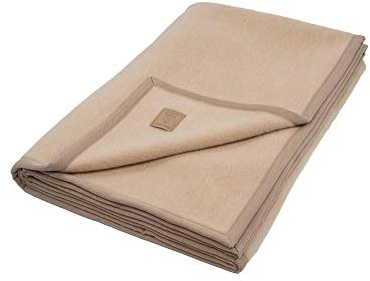 Ritter Decken Kalif Kaschmirdecke 150 x 200 cm - Creme - Hochwertige Wolldecke aus Kaschmir & Feiner Merinolammwolle - Warme Wolldecke - Made in Germany