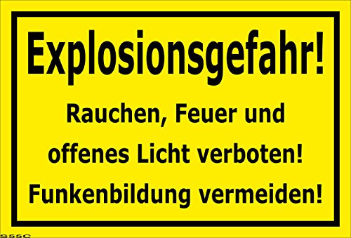 Melis-Folienwerkstatt Schild Explosionsgefahr – 30x20 cm – Aufkleber – mehrere Größen/Materialien