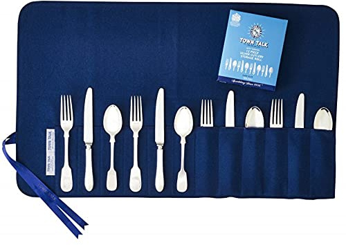 12 Piece Silver Flatware Storage Roll by Town Talk