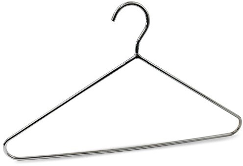 GERSO 5 Stück Kleiderbügel Stahl Metall verchromt 45cm breit 6mm stark Mengenrabatt