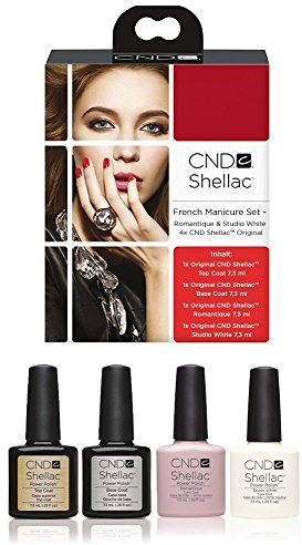 Original CND Shellac French Manicure Set - Romantique & Studio White - 4x Shellac Original