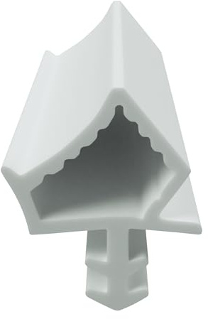 DIWARO® Zimmertür-Dichtung ZT014 | weiß und braun | 5 lfm für Zimmertüren und Innentüren. Zum Schallschutz und abdichten der Tür. Bestehend aus TPE (Thermoplastischen Elastomer)